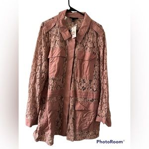 Lane Bryant mauve lace jacket size 22/24